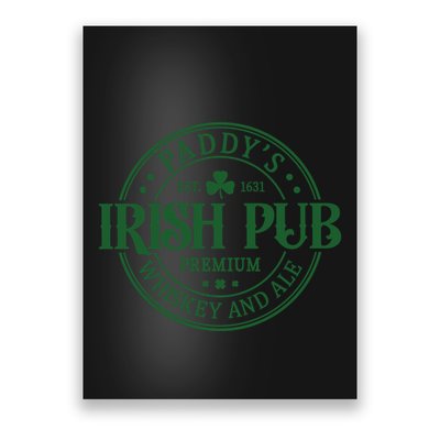 Paddys Irish Pub Vintage St Patricks Day Poster