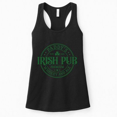 Paddys Irish Pub Vintage St Patricks Day Womens Tank Top