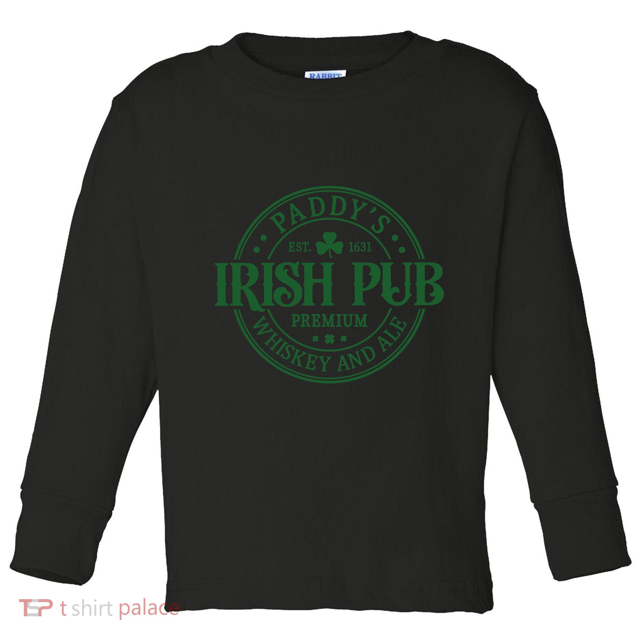 Paddys Irish Pub Vintage St Patricks Day Toddler Long Sleeve Shirt
