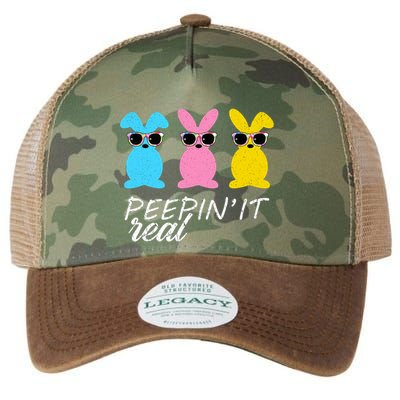 Peepin It Real Easter Bunnies Cool Legacy Tie Dye Trucker Hat