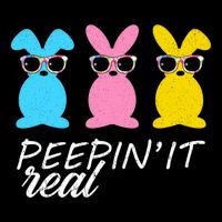 Peepin It Real Easter Bunnies Cool 16 in Basic Backpack