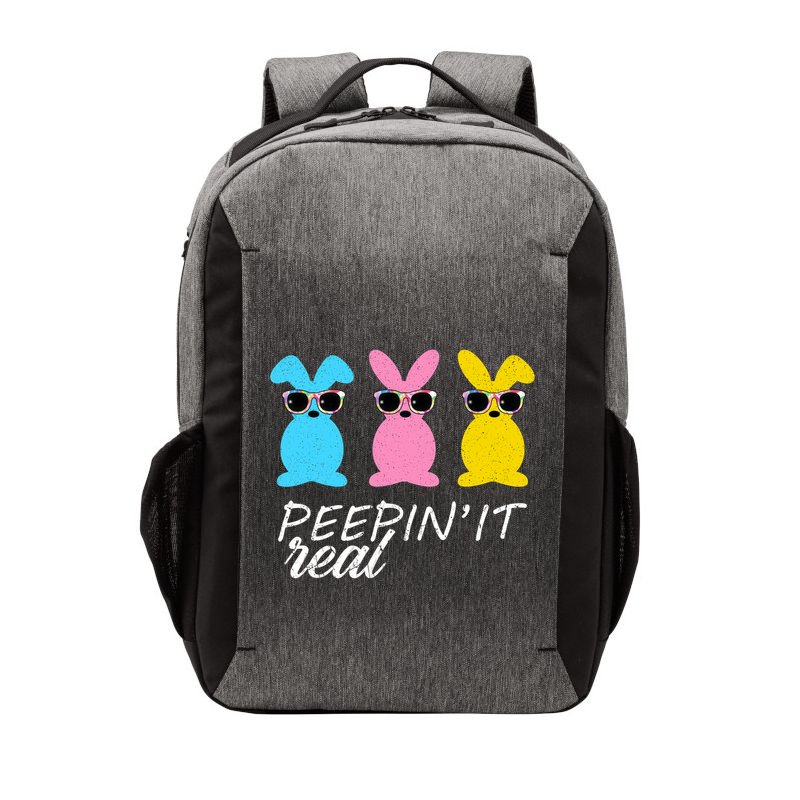 Peepin It Real Easter Bunnies Cool Vector Backpack