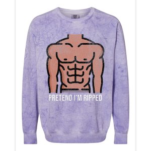 Pretend Im Ripped Halloween Costume Strong Sculpted Physique Colorblast Crewneck Sweatshirt