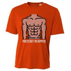 Pretend Im Ripped Halloween Costume Strong Sculpted Physique Cooling Performance Crew T-Shirt