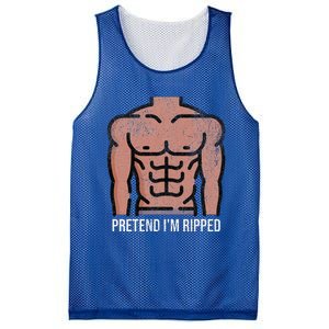 Pretend Im Ripped Halloween Costume Strong Sculpted Physique Mesh Reversible Basketball Jersey Tank