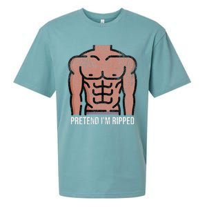 Pretend Im Ripped Halloween Costume Strong Sculpted Physique Sueded Cloud Jersey T-Shirt