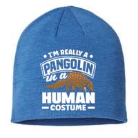 Pangolin Im Really A Pangolin In A Hu Costume Funny Gift Sustainable Beanie