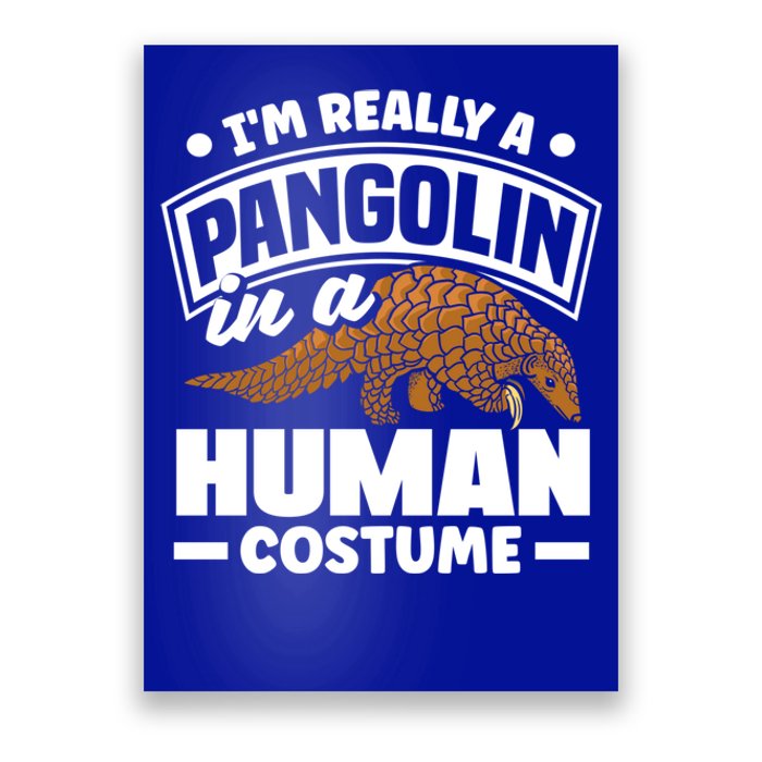 Pangolin Im Really A Pangolin In A Hu Costume Funny Gift Poster