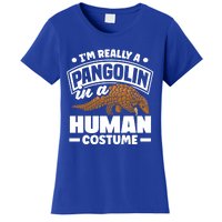 Pangolin Im Really A Pangolin In A Hu Costume Funny Gift Women's T-Shirt