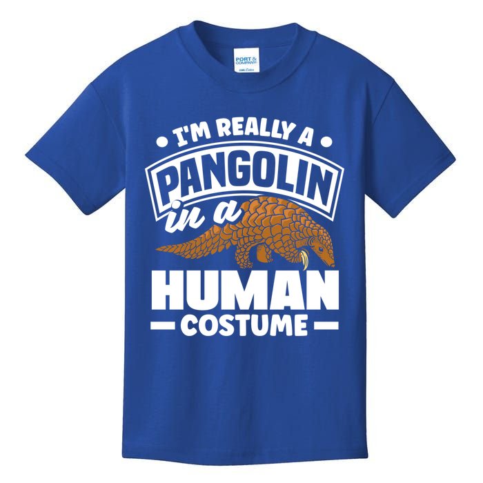 Pangolin Im Really A Pangolin In A Hu Costume Funny Gift Kids T-Shirt