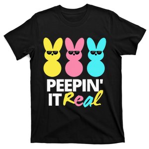 Peepin it Real Easter Day Bunny T-Shirt