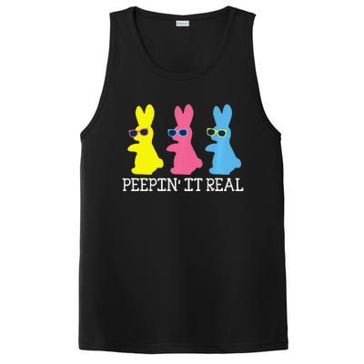 Peepin' It Real Colorful Easter Bunny Cool Gift PosiCharge Competitor Tank