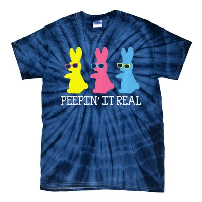 Peepin' It Real Colorful Easter Bunny Cool Gift Tie-Dye T-Shirt