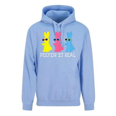 Peepin' It Real Colorful Easter Bunny Cool Gift Unisex Surf Hoodie