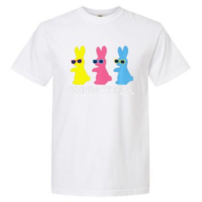 Peepin' It Real Colorful Easter Bunny Cool Gift Garment-Dyed Heavyweight T-Shirt