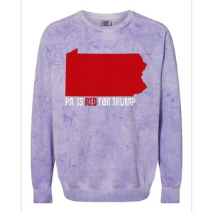 Pennsylvania Is Red For Trump Turn Pa Red For Trump Colorblast Crewneck Sweatshirt