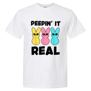 Peepin It Real Easter Day Bunny Garment-Dyed Heavyweight T-Shirt