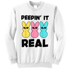 Peepin It Real Easter Day Bunny Sweatshirt