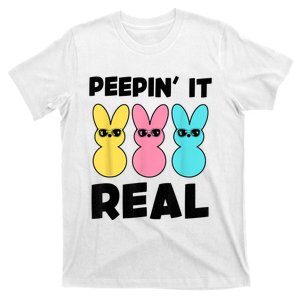 Peepin It Real Easter Day Bunny T-Shirt