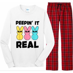 Peepin It Real Easter Day Bunny Long Sleeve Pajama Set