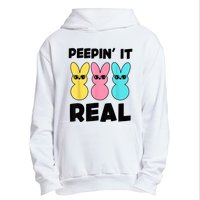 Peepin It Real Easter Day Bunny Urban Pullover Hoodie