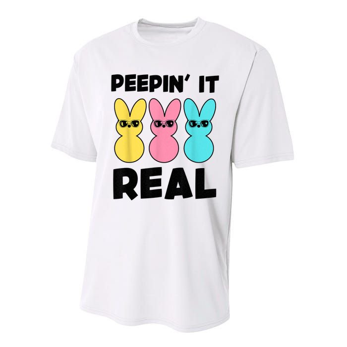 Peepin It Real Easter Day Bunny Performance Sprint T-Shirt