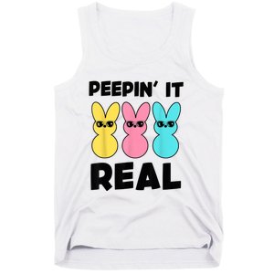 Peepin It Real Easter Day Bunny Tank Top