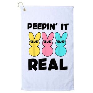 Peepin It Real Easter Day Bunny Platinum Collection Golf Towel