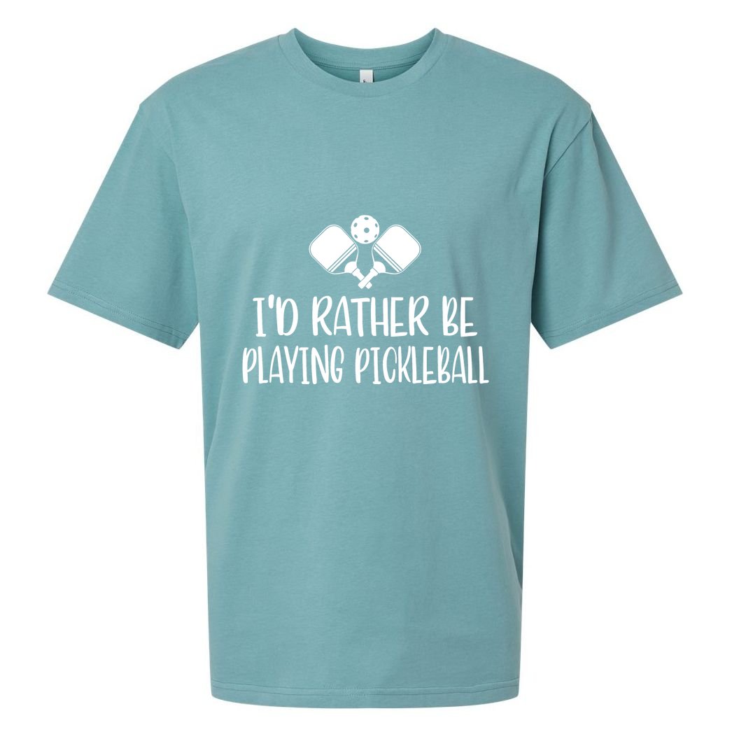 Pickleball I'd Rather Be Sueded Cloud Jersey T-Shirt