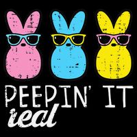 Peepin It Real Easter Bunnies Cool Youth Performance Sprint T-Shirt