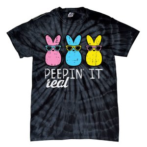 Peepin It Real Easter Bunnies Cool Tie-Dye T-Shirt