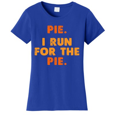 Pie I Run For Pie Funny Pumpkin Pie Lover Turkey Trot Fan Gift Women's T-Shirt