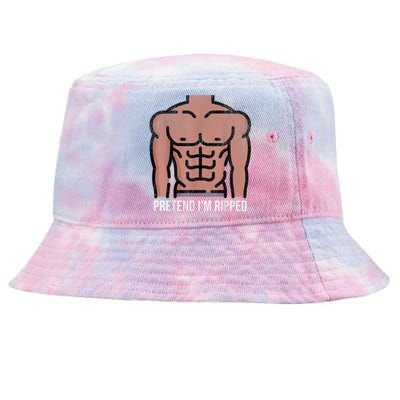 Pretend Im Ripped Halloween Costume Strong Sculpted Physique Tie-Dyed Bucket Hat