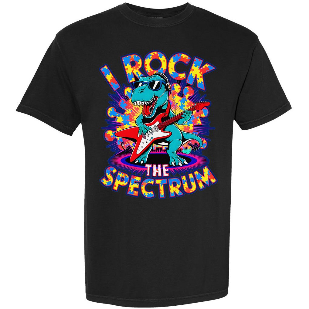 Proud I ROCK THE SPECTRUM Autism Awareness Teacher Love Comfort Colors T-Shirt