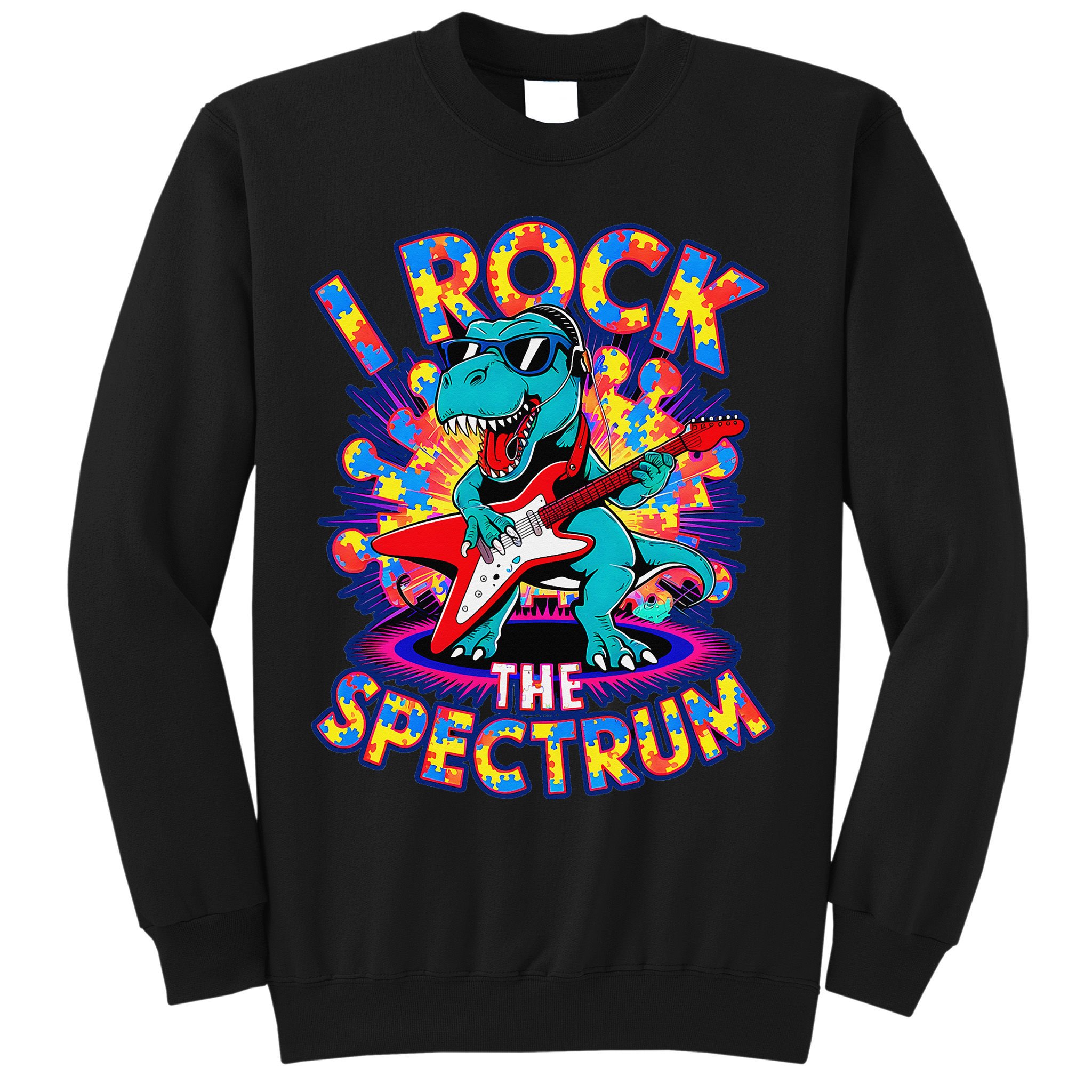 Proud I ROCK THE SPECTRUM Autism Awareness Teacher Love Sweatshirt