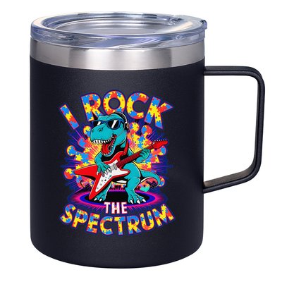 Proud I ROCK THE SPECTRUM Autism Awareness Teacher Love 12oz Stainless Steel Coffee Mug