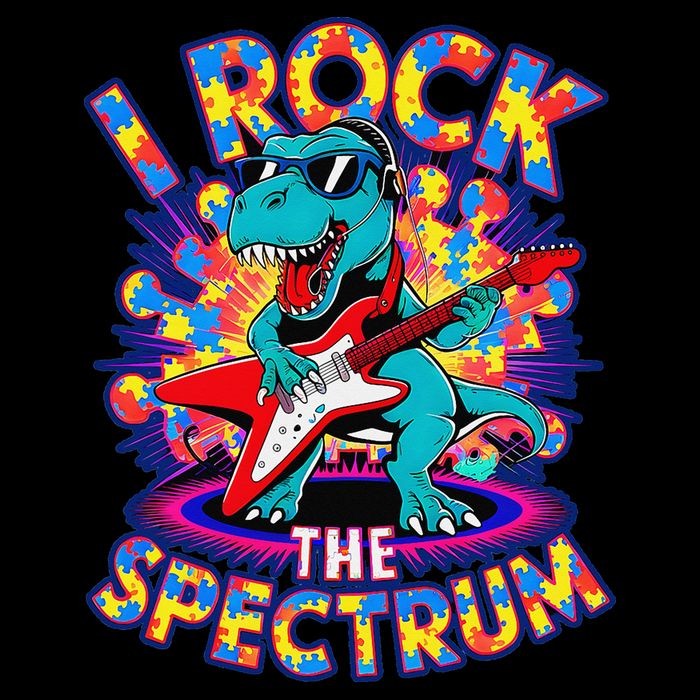 Proud I ROCK THE SPECTRUM Autism Awareness Teacher Love Toddler Hoodie