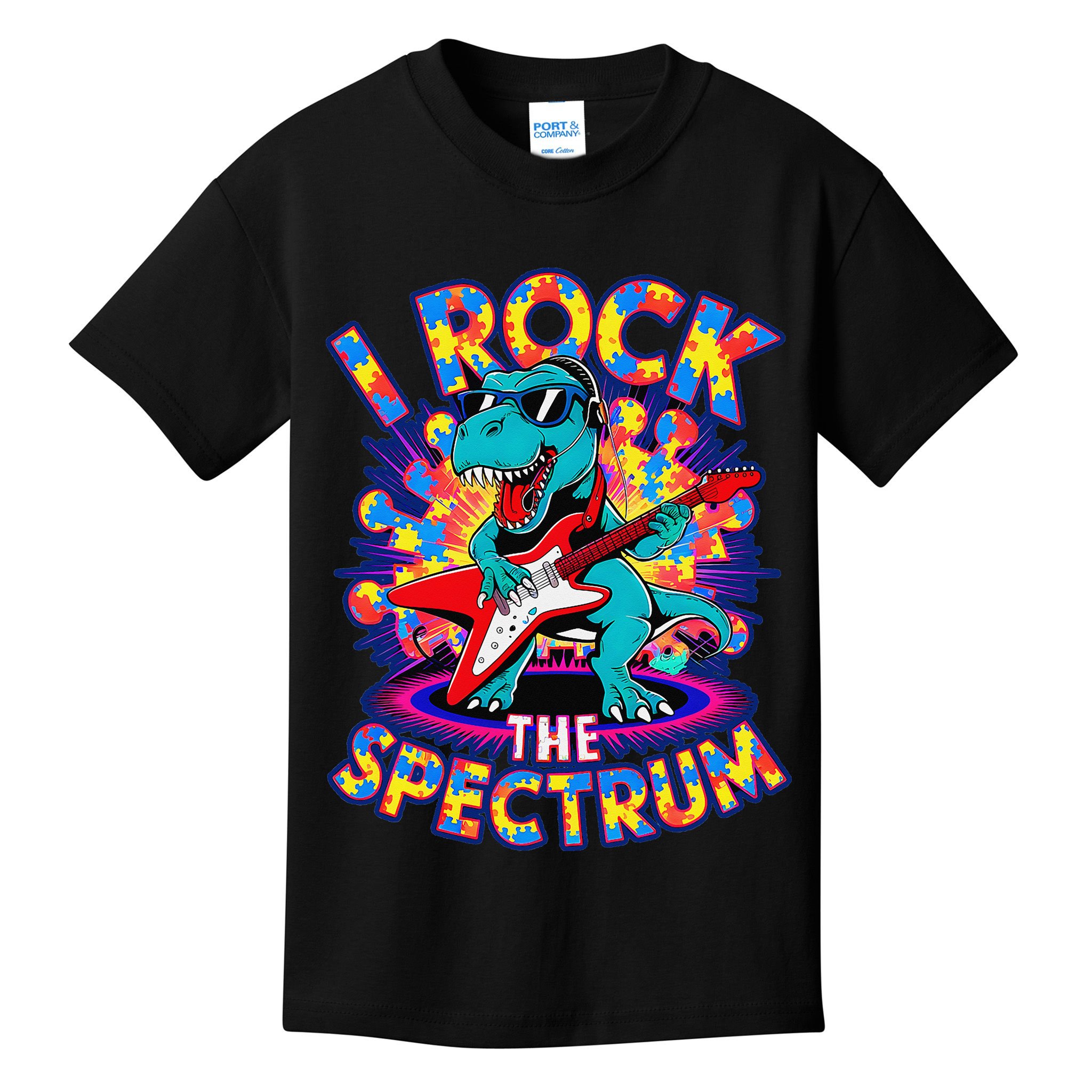 Proud I ROCK THE SPECTRUM Autism Awareness Teacher Love Kids T-Shirt