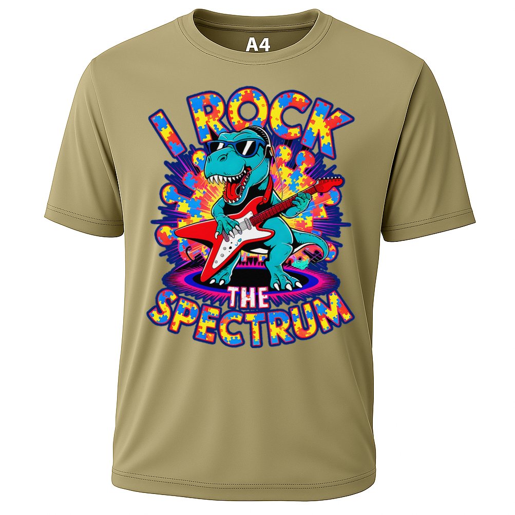Proud I ROCK THE SPECTRUM Autism Awareness Teacher Love Cooling Performance Crew T-Shirt