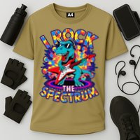 Proud I ROCK THE SPECTRUM Autism Awareness Teacher Love Cooling Performance Crew T-Shirt