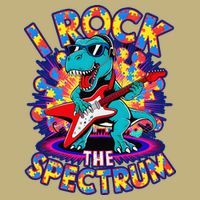 Proud I ROCK THE SPECTRUM Autism Awareness Teacher Love Cooling Performance Crew T-Shirt
