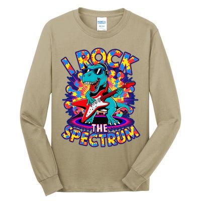 Proud I ROCK THE SPECTRUM Autism Awareness Teacher Love Tall Long Sleeve T-Shirt