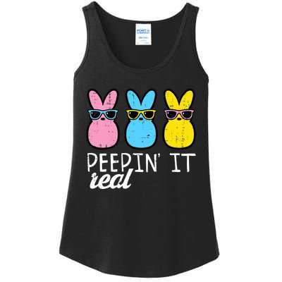 Peepin It Real Easter Bunnies Cool Boy Girl Ladies Essential Tank