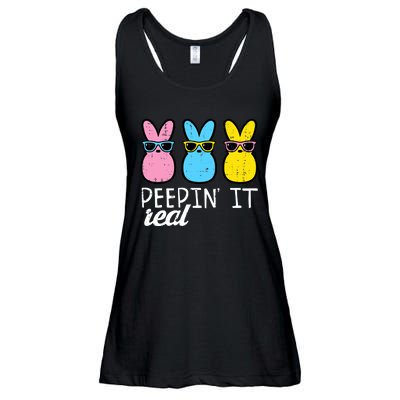 Peepin It Real Easter Bunnies Cool Boy Girl Ladies Essential Flowy Tank