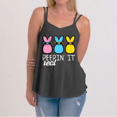 Peepin It Real Easter Bunnies Cool Boy Girl Women's Strappy Tank