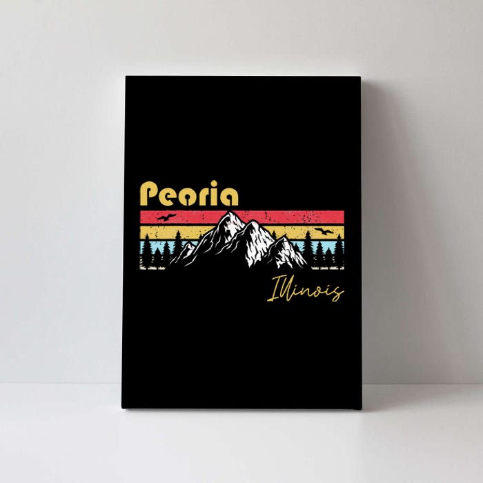 Peoria Illinois Roots Hometown Vintage Home State Pride Canvas