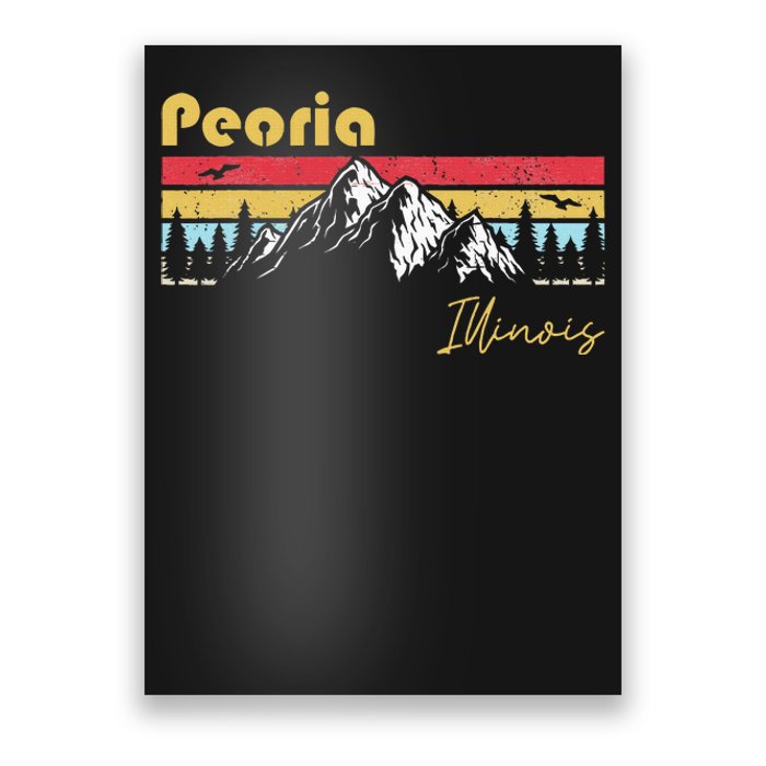 Peoria Illinois Roots Hometown Vintage Home State Pride Poster