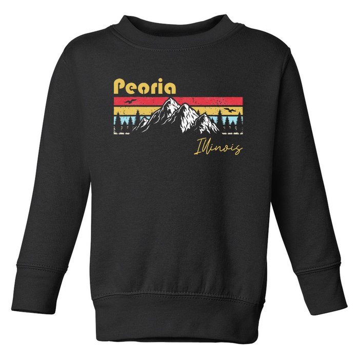 Peoria Illinois Roots Hometown Vintage Home State Pride Toddler Sweatshirt