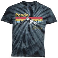 Peoria Illinois Roots Hometown Vintage Home State Pride Kids Tie-Dye T-Shirt