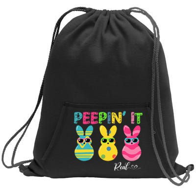 Peepin It Real Men Peeping It Real Sweatshirt Cinch Pack Bag